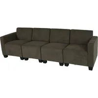 MCW Modular 4-Sitzer Sofa Couch Moncalieri, Stoff/Textil ~ braun