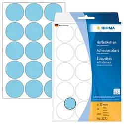 HERMA Klebepunkte 2273 blau Ø 32,0 mm