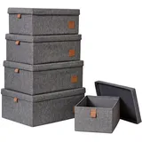 LOVE !T STORE !T Aufbewahrungskiste 5er Set grau