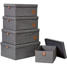 LOVE !T STORE !T Aufbewahrungskiste 5er Set grau