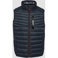 S.Oliver - Sportive Steppweste mit Kontrastdetails, Herren, blau, XXL