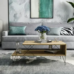 Skye Decor, Loire- Loire KLN, eichenfarbig, Couchtische, 40x100x50 cm, 100% Melaminbeschichtete Partikelplatte