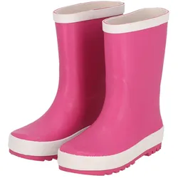 Gummistiefel APOLLO "KINDER STIEFEL", Kinder, Gr. 21/22, pink (fuchsia), Obermaterial: 100% Gummi, unifarben, casual, Schuhe, Regenschauer ist kein Hindernis