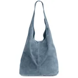CASPAR Modell No.767 Hobo Bag Wildleder Jeans Blue