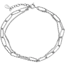 Armband CELESTA, silber (silbergrau), Armbänder, Damen, 18 + 3cm, Silber 925 (Sterlingsilber), glitzernd