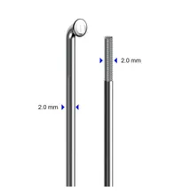 Messingschlager Speiche 274mm Ø=2,0mm silber 100 Stück