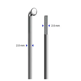 Messingschlager Speiche 274mm Ø=2,0mm silber 100 Stück
