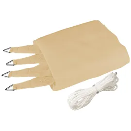WINDHAGER Sonnensegel Capri Quadrat 5 x 5 m, (gleichschenkelig), Sonnenschutz für Garten & Terrasse, UV- und witterungsbeständig, Champagner,