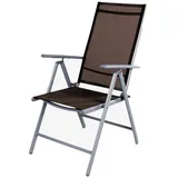 Mojawo Gartenstuhl Hochlehner Silber/Schokobraun