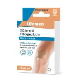 Lifemed Knie- und Ellbogenpflaster Allround Wundpflaster Stern-Form 7,6 x 6,5 cm 3 St.
