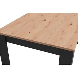 byLIVING Esstisch NORI, Breite 160 cm anthrazit/Artisan Eiche (Eiche-Optik)