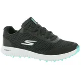 SKECHERS Damen Go Golf Max Arch Fit Spikeless Golfschuh Sneaker, Schwarz/Türkis Mesh, 37 EU - 37 EU