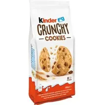 Ferrero Kinder Crunchy Cookies mit Schokostückchen, weiße und Vollmilchschokolade, 136 g