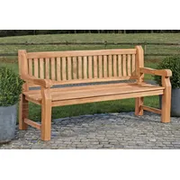 TPFGarden Gartenbank Jacky-N, Teak-Holz Sitzbank massiv Garten Bank Sprossen-Design