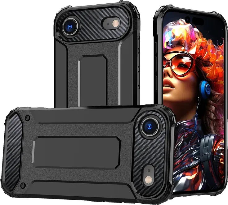 Hybrid Armor Hülle für iPhone 17 Air - Schwarz