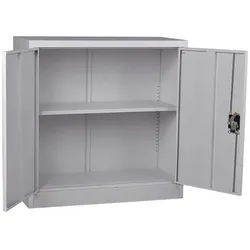 Aktenschrank aus Stahl verschließbar Divit Metallschrank Büroschrank 90x40x90 cm PL11 grau DPL2