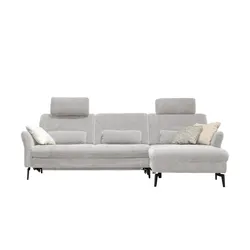 Kollektion Kraft Ecksofa Cord DANTE ¦ silber ¦ Maße (cm): B: 280 H: 91 T: 179.0