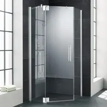 Kermi Pasa XP Fünfeck-Duschkabine mit Pendeltür links 90 x 90 cm PXL40090201AK