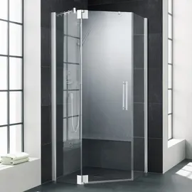 Kermi Pasa XP Fünfeck-Duschkabine mit Pendeltür links 90 x 90 cm PXL40090201AK