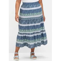 Sieh an! Stufenrock Damen Paisley Blau 52