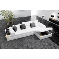 JVmoebel Ecksofa Eck Sofa Polster Couch Sitz Ecke Leder Sofa L Form Wohnlandschaft, Made in Europa weiß
