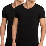 SLOGGI 2P Men 24 7 T-Shirt Schwarz Baumwolle Medium Herren