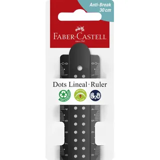Faber-Castell Lineal Dots 30,0 cm, schwarz