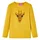 vidaXL Kinder Langarmshirt mit Hirschmotiv Langarm T-Shirt Jungen Dunkles Ocker 140 - 140