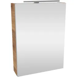 Fackelmann SBC LED Spiegelschrank 50 cm, Türanschlag links, Badmöbel,