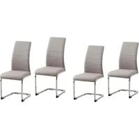 Hti-Living HTI-Line Schwingstuhl 4er Set PU cappuccino SallyC