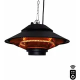 Heizstrahler Albano – Terrassenheizer 1500w - Schwarz – Carbon Element - Mit Fernbedienung