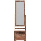 Toilettentischchen mit Spiegel Mira 50x175x40 aus indischem Sheesham-Massivholz