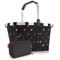 Set carrybag BK, thermocase OY, SBKOY Einkaufskorb mit Kleiner Kühltasche, dots + Black (70097003)