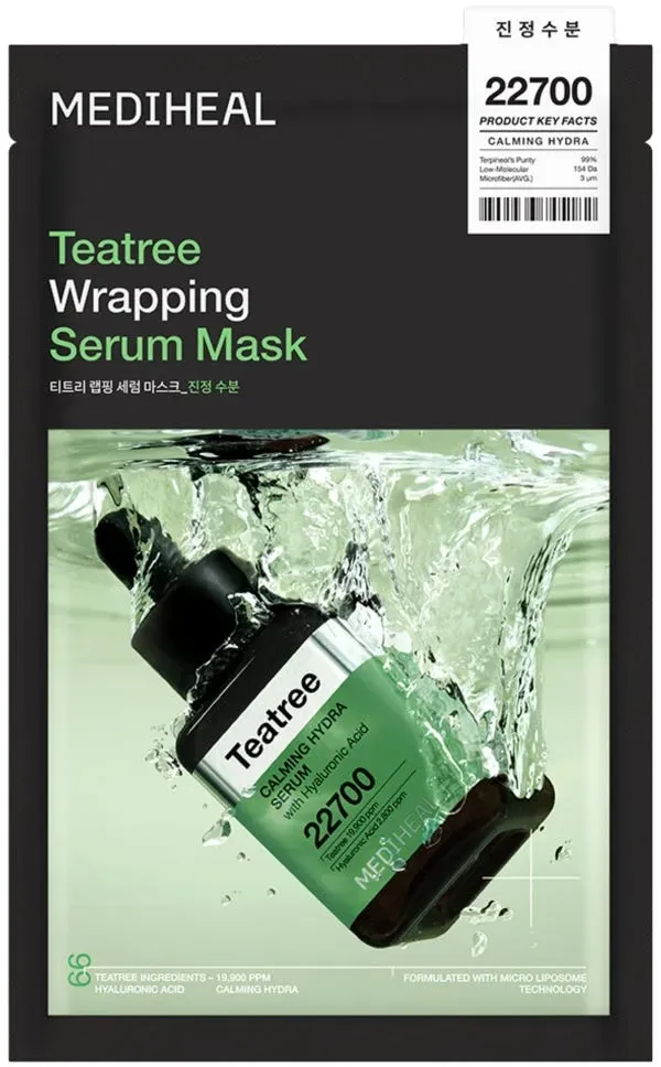 MEDIHEAL Teatree Wrapping Serum Mask Calming Hydra 10 Stück