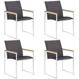 vidaXL Textilene Gartenstühle 60 x 59 x 85 cm grau 4 St.