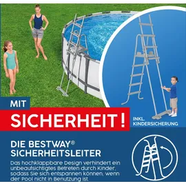 BESTWAY Sicherheits-Poolleiter grau 132 cm
