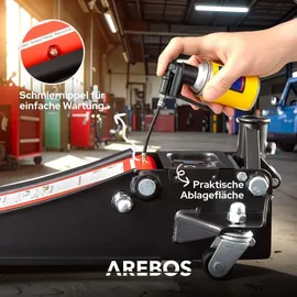 Arebos Rangierwagenheber Stahl 75-505 mm rot