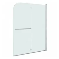 vidaXL Faltbare Duschkabine 2 Paneele ESG 95 x 140 cm