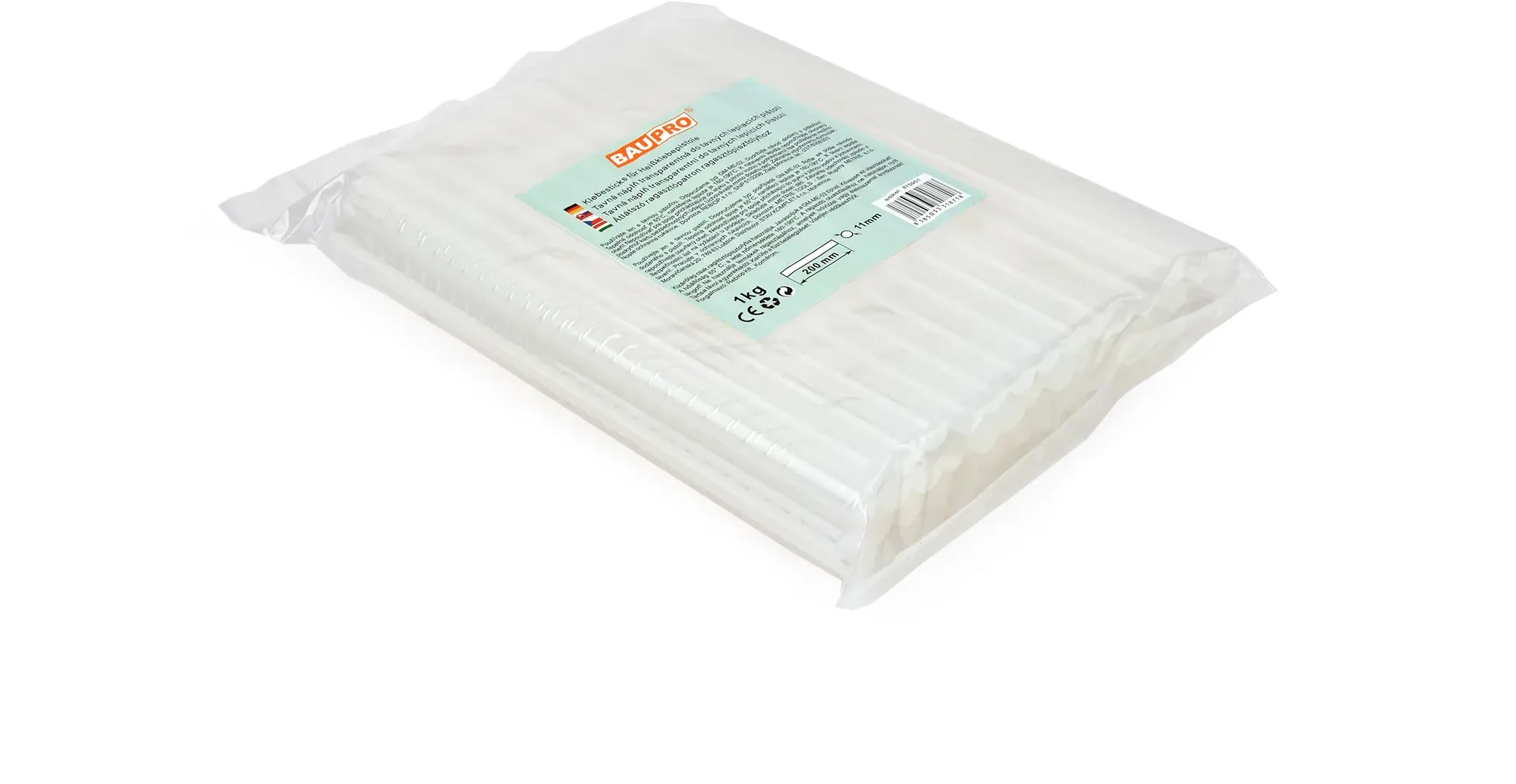 11,2mm Klar | 1kg | Klebesticks Baupro