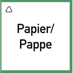Wertstoffkennzeichnung "Papier/Pappe", Kunststoff, 300x300 mm