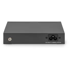Digitus Gigabit PoE Switch 4-Port PoE + 1-port Uplink Port RJ45, 60 W, af/at