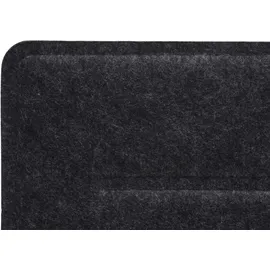 Mendler Tischtrennwand HWC-G76, Büro-Sichtschutz Schreibtisch Pinnwand, Schallschutz Stoff/Textil mit Prägung ~ 100x30cm schwarz