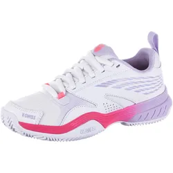 K-Swiss SPEEDEX CLAY Tennisschuhe Damen in white-orchid petal-neon blaze, Größe 39 - weiß