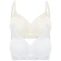 FELINA 2er Pack BH ohne Bügel in champagner weiss