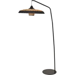 Stehlampe Papierseil schwarz / beige 170 cm KALOMO