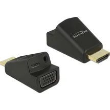 DeLock HDMI-VGA Adapter HDMI-A Stecker VGA Buchse 4,7 cm Schwarz