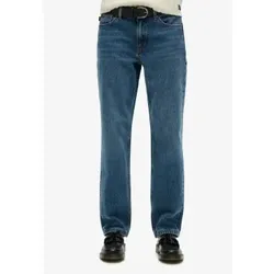 Superdry für Damen. W7011166A Jeans mit halbhohem, geradem Bein (26/30), Blau, Lässig, Baumwolle, Denim