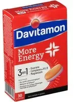 Davitamon More Energy 3-en-1 Énergie, mentale et physique contre Fatigue Comprimé(S) 30 pc(s)