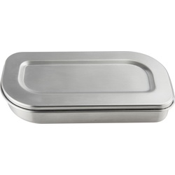 Lurch Lunchbox/Brotdose Edelstahl 10,6×20,5×4,7cm, Lunchbox, Grau