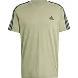 Adidas Essentials Single Jersey 3-Streifen T-Shirt Tent Green XS
